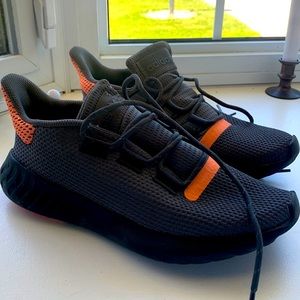 Adidas gray running shoes